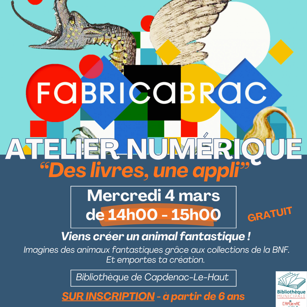 Figeac : Atelier Numérique : “Des livres, une appli” à la bibliothèque de Capdenac-Le-Haut