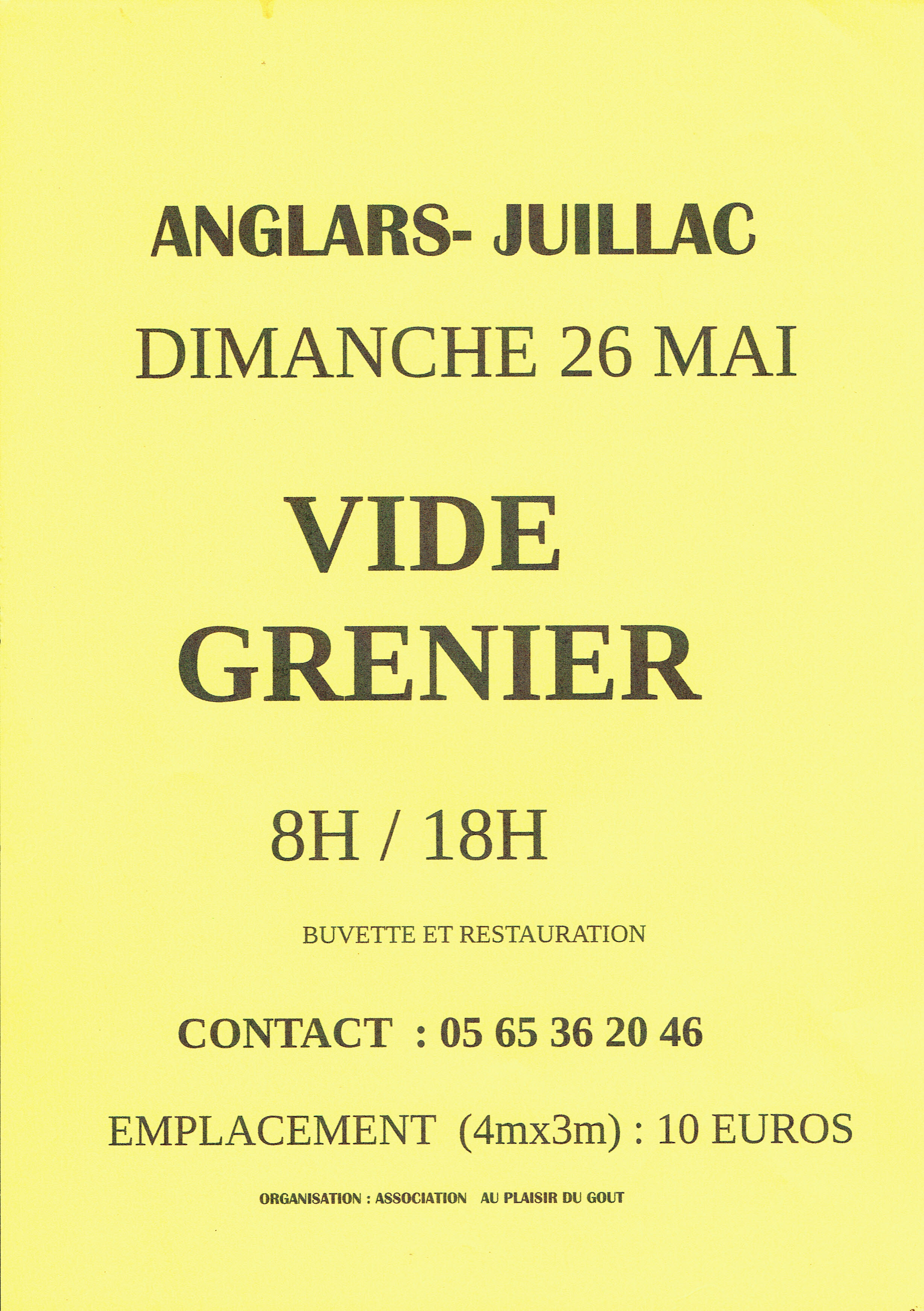 Figeac : Vide-Greniers à Anglars-Juillac