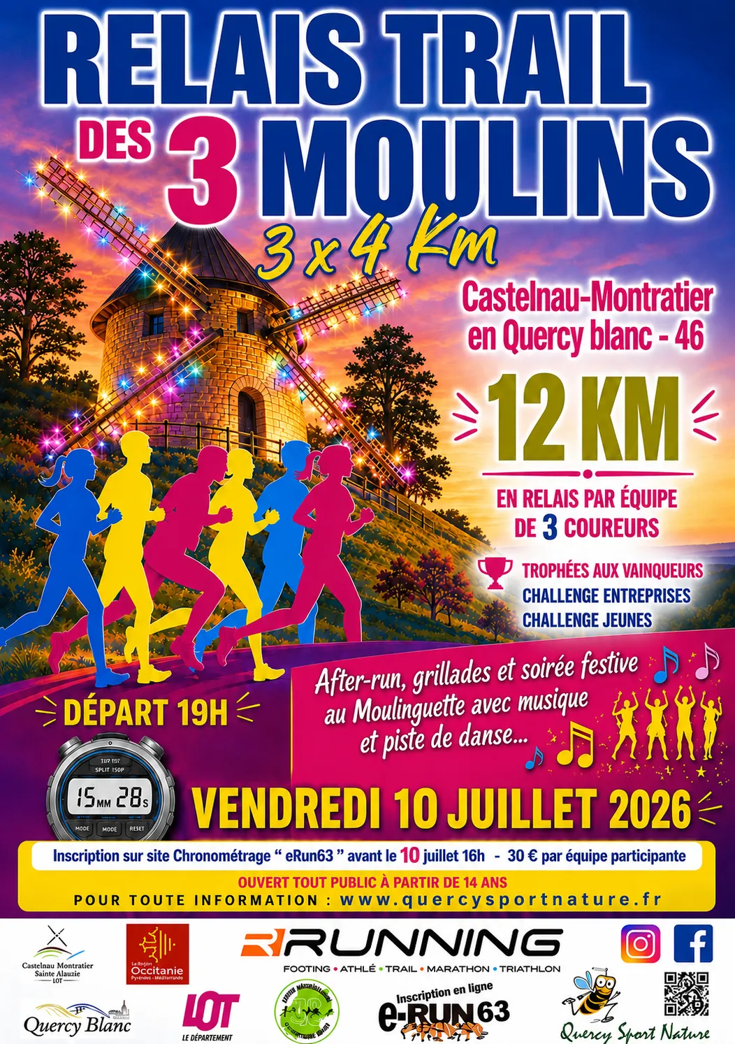 Figeac : Relais trail des 3 Moulins 3x4 km