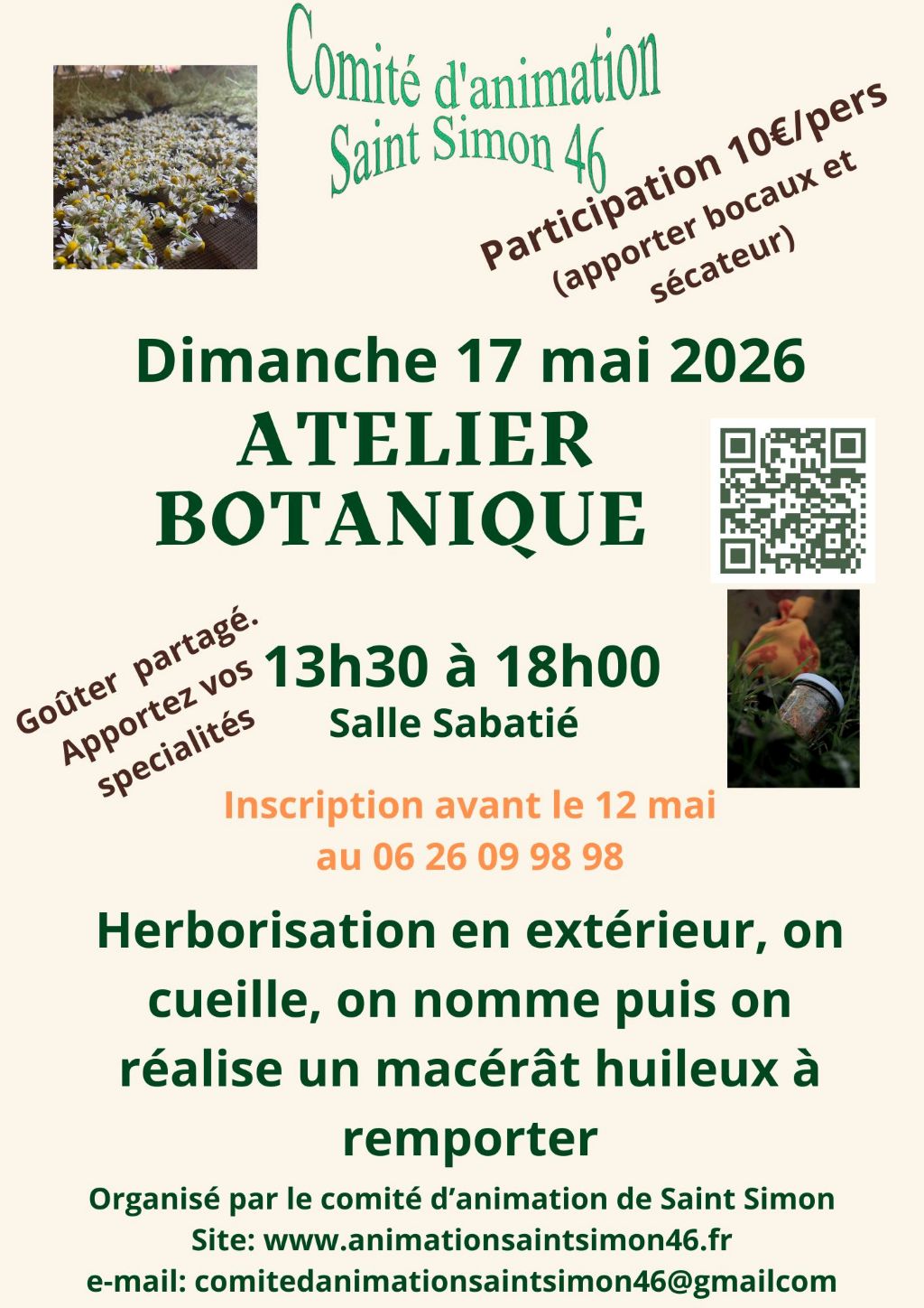 Figeac : Atelier botanique à Saint-Simon