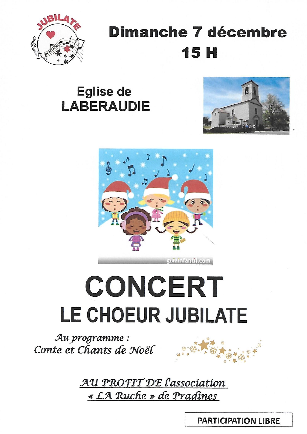 Figeac : Concert à l'église de Labéraudie : chœur Jubilate