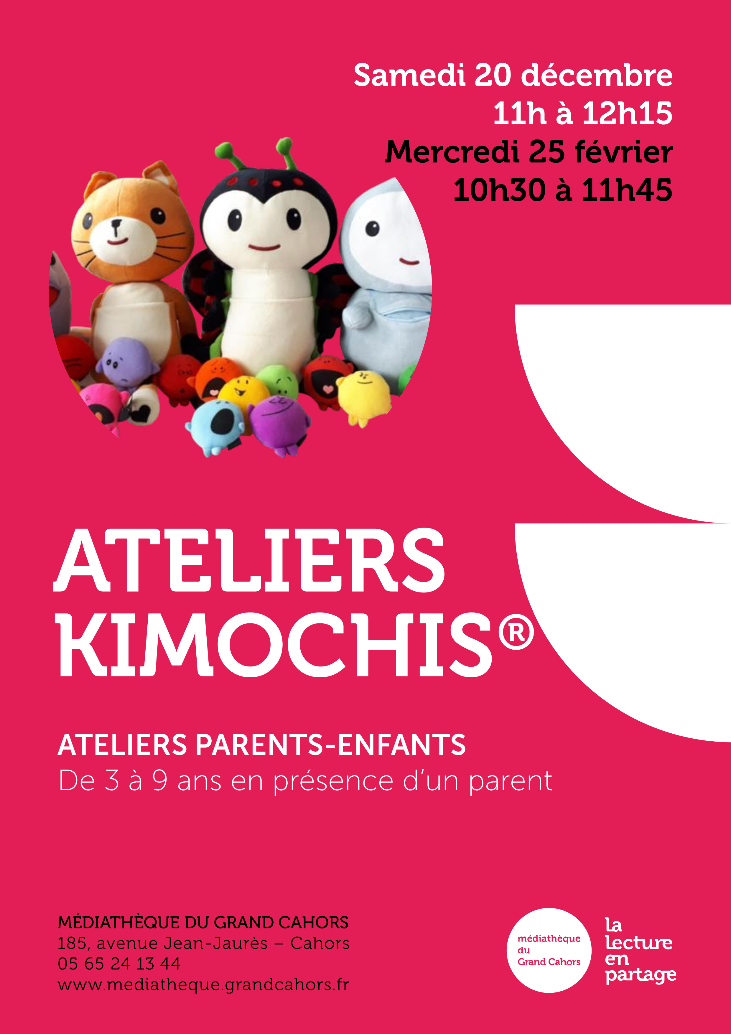 Ateliers Kimochis à la Médiathèque de Cahors