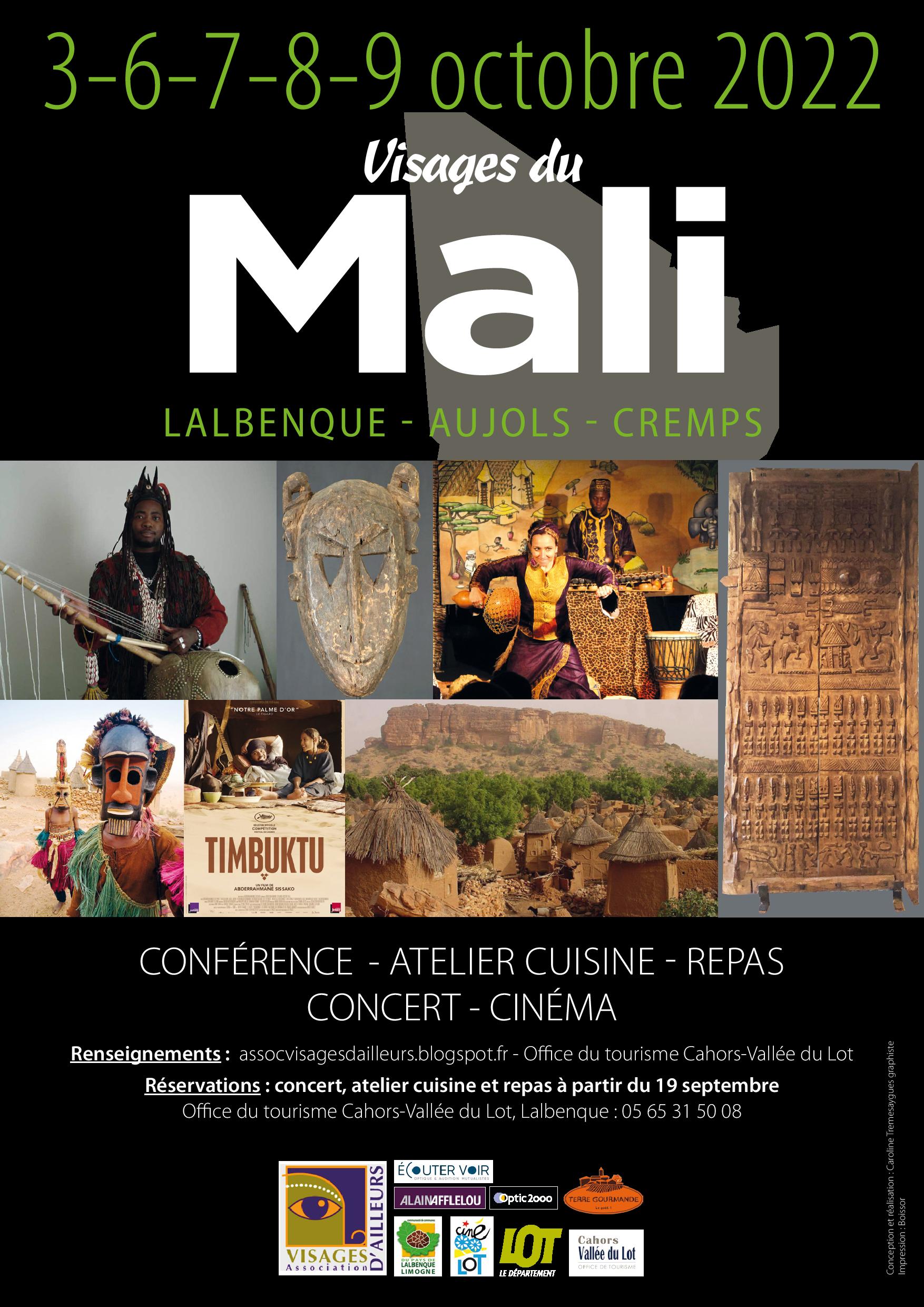 Figeac : Festival visages du Mali : ateliers contes, danse, musique - atelier cuisine et repas