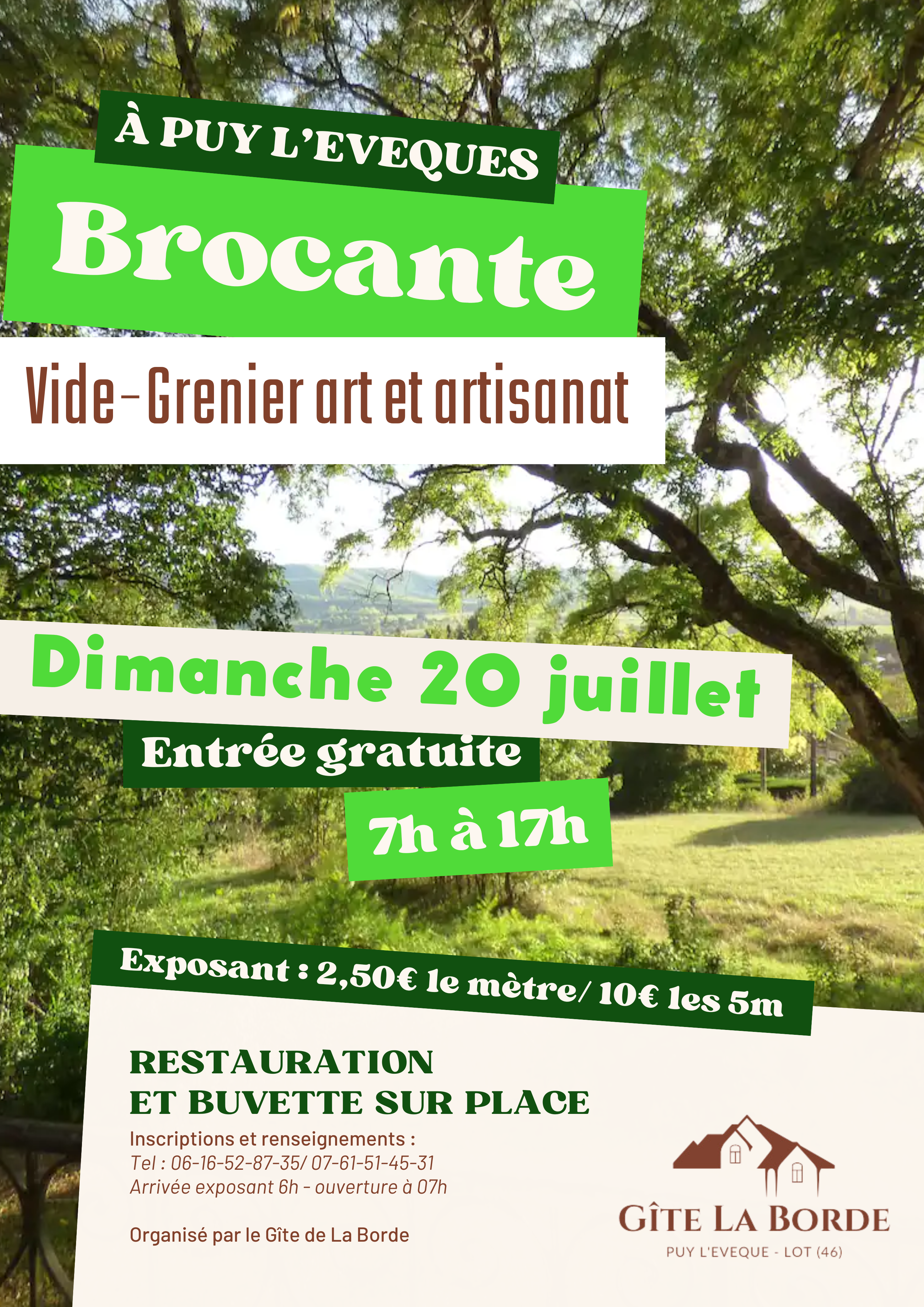 Figeac : Vide-greniers et brocante au domaine de la Borde à Puy-l'Évêque