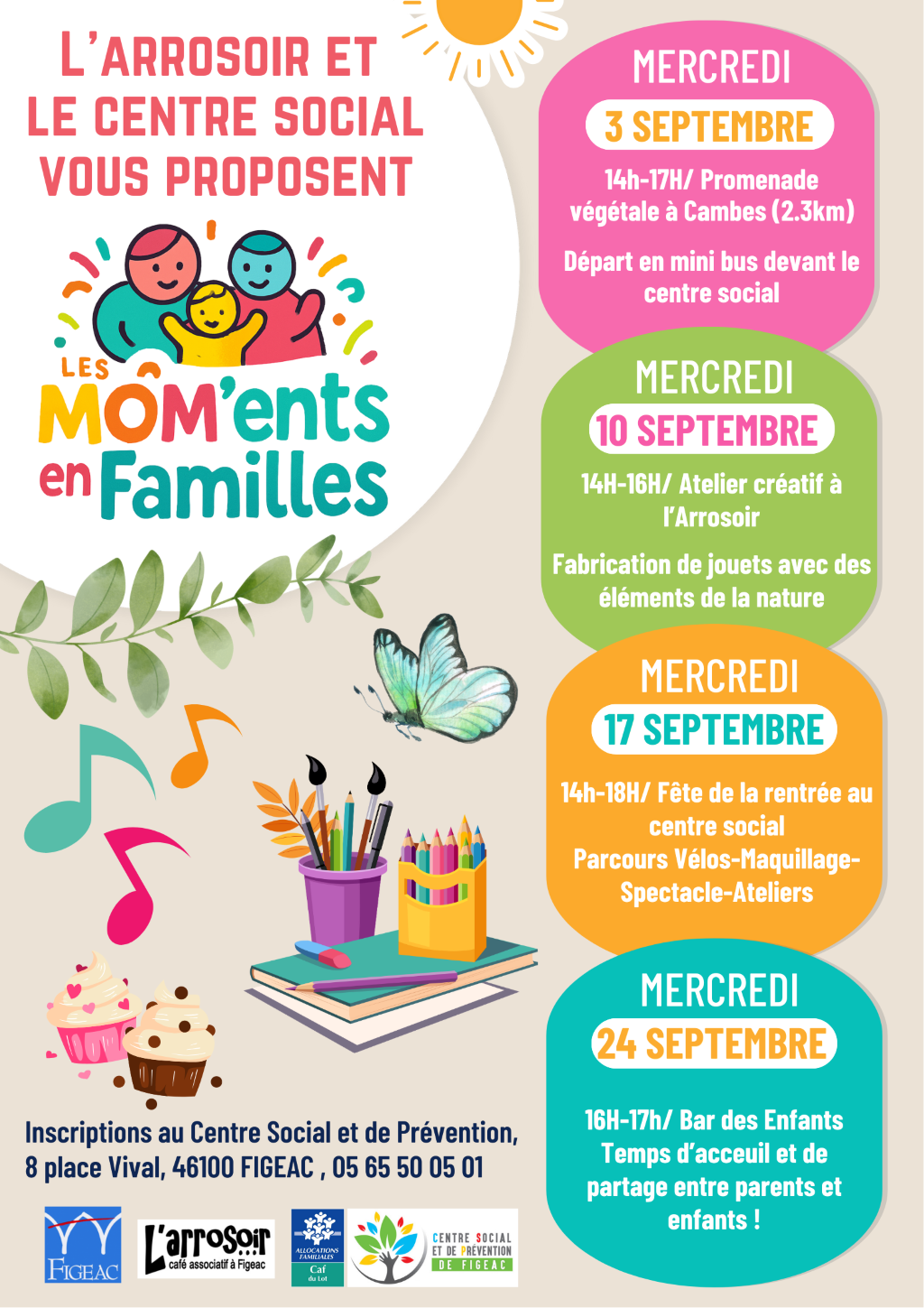 Figeac : Les Mom’ents Familles  au centre social à Figeac