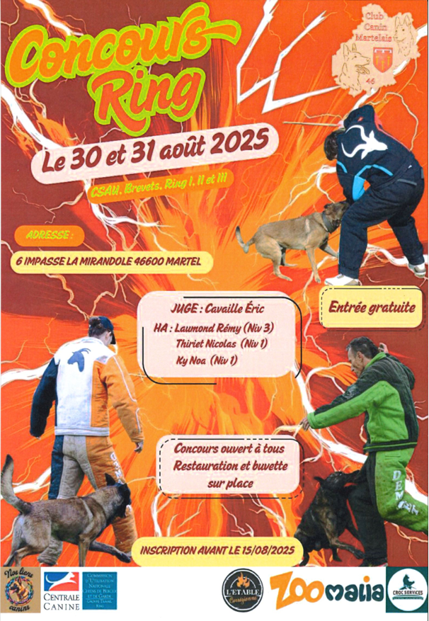 Figeac : Concours Ring du Club Canin Martelais