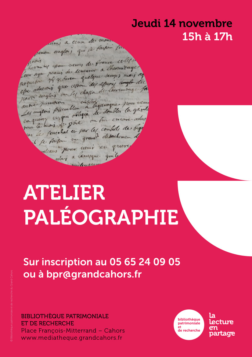 Figeac : Atelier paléographie à la Bibliothèque Patrimoniale et de Recherche