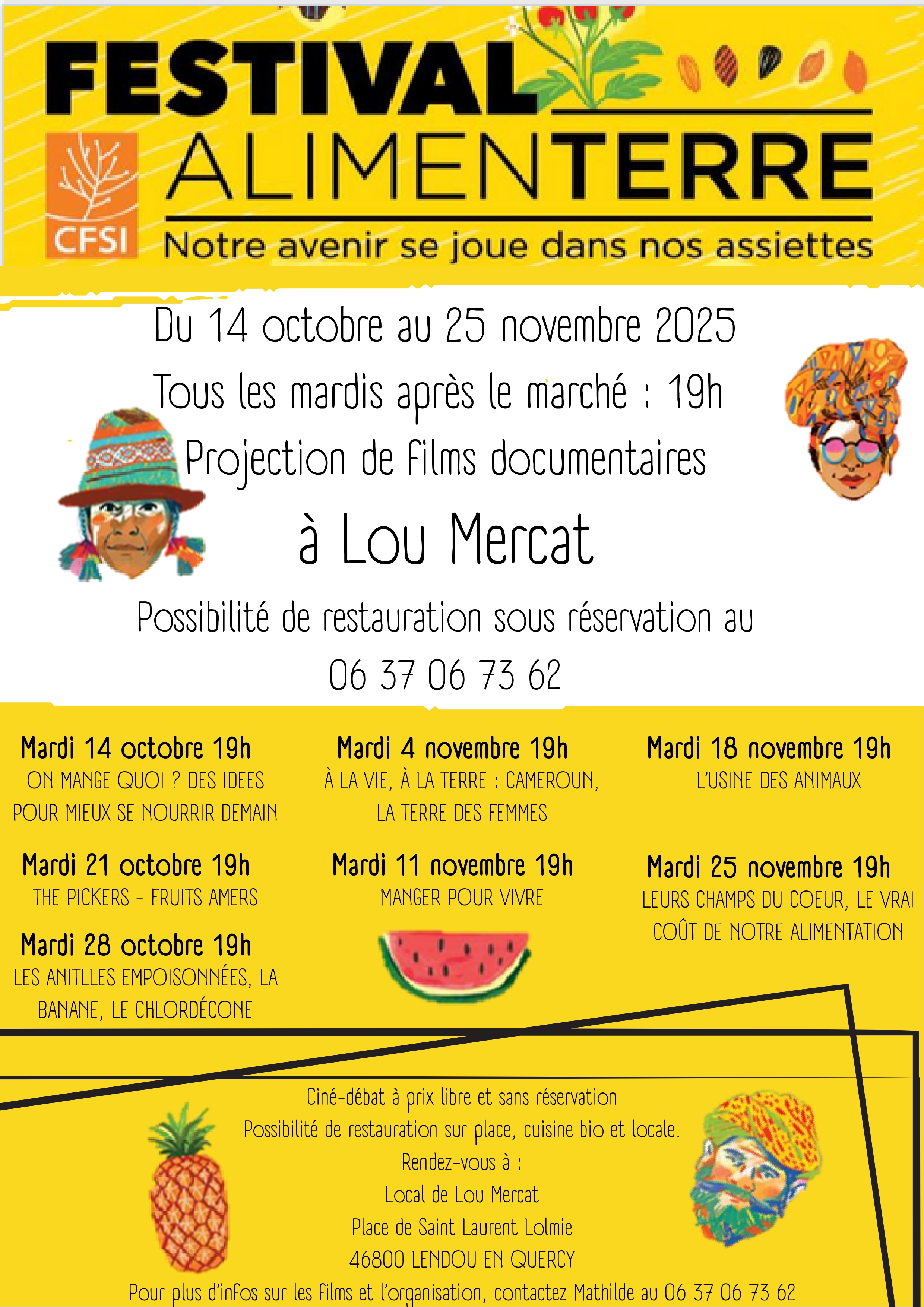 Festival Alimenterre à Lou Mercat