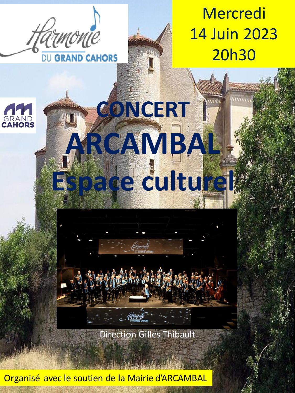Figeac : Concert à Arcambal: Harmonie du Grand Cahors