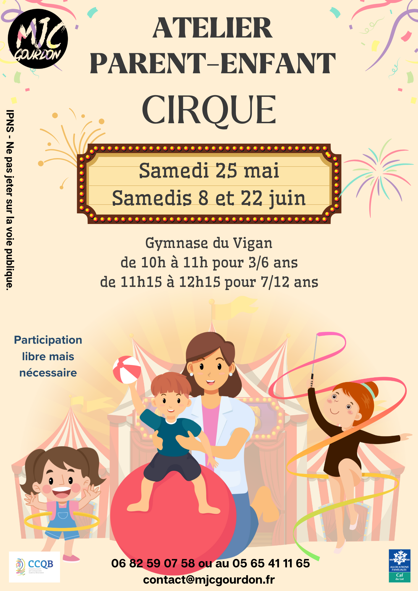 Figeac : Ateliers Parents-Enfants : Cirque