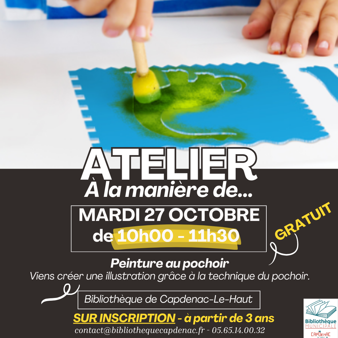 Figeac : Atelier Créatif « A la manière de ... » à la Bibliothèque de Capdenac