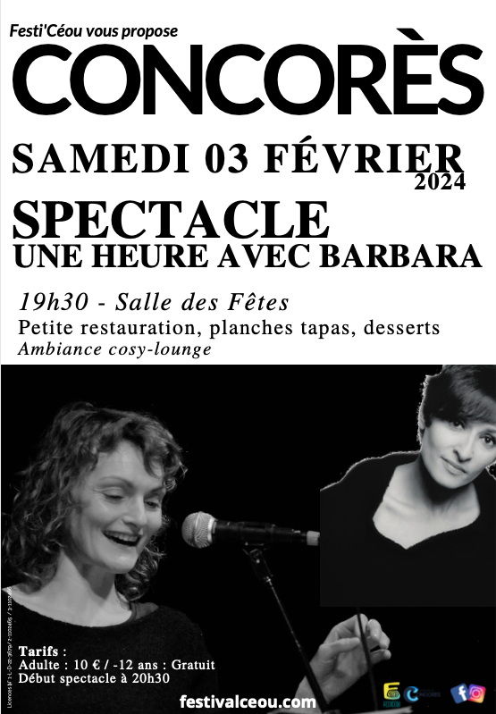 Figeac : Spectacle : Une Heure avec Barbara