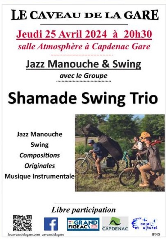 Figeac : Concert, Jazz Manouche Swing au Caveau de Capdenac-Gare
