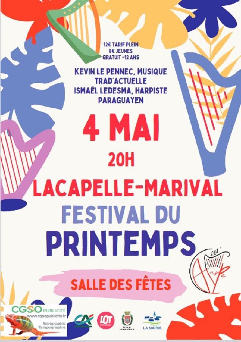 Concert, festival du printemps Lot'harpes à lacapelle-Marival