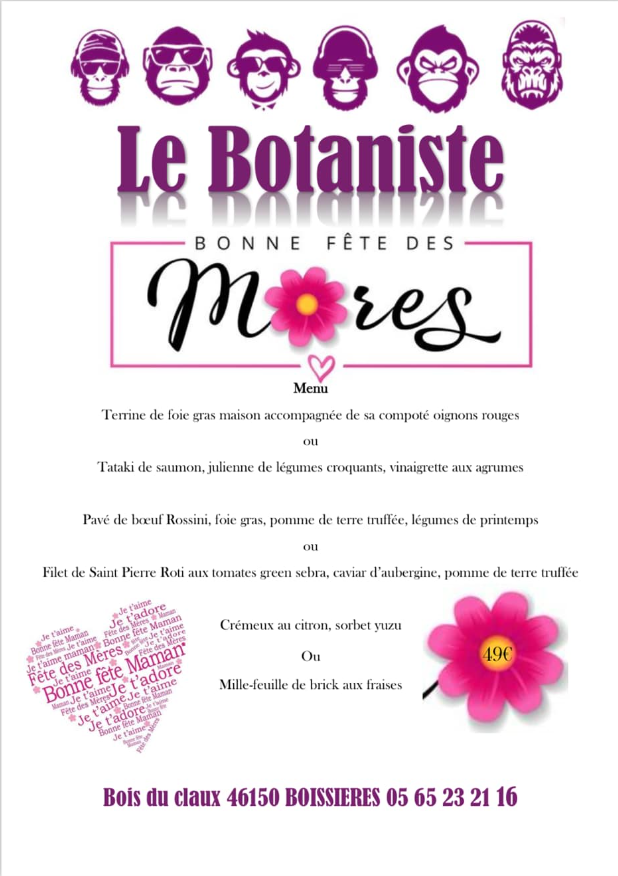 Figeac : Menu fête des mères à l'auberge du Botaniste