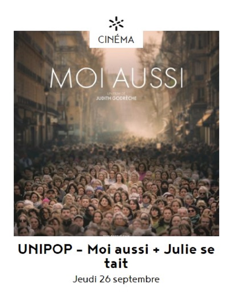 Figeac : Ciné conférence, les séances Unipop : Moi aussi + Julie se tait