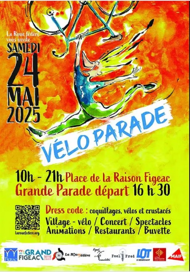 Figeac : La Roue Fédère – Vélo parade