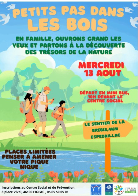 Petits pas dans les bois avec le Centre social de Figeac