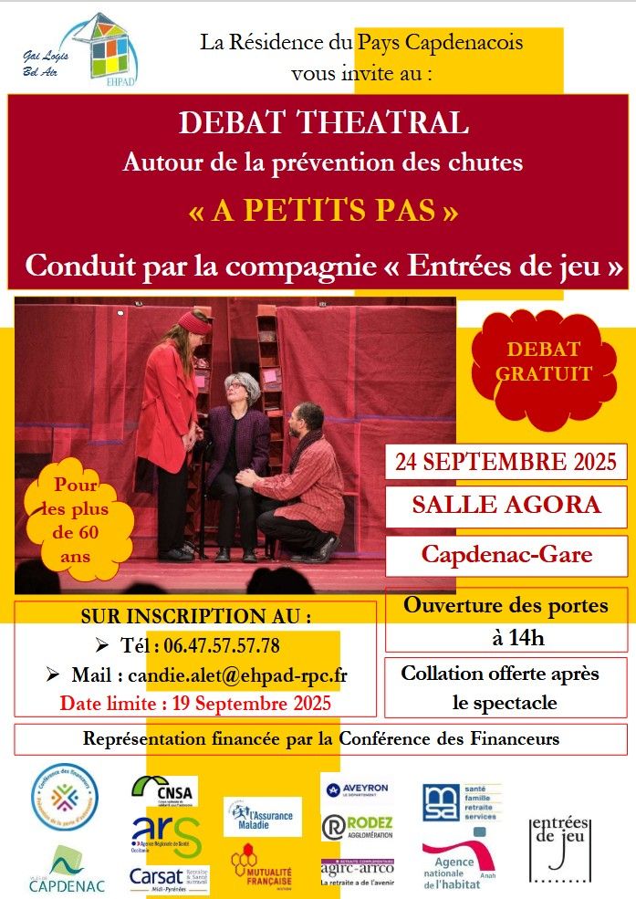 Figeac : Débat théâtral « À petits pas » à Capdenac-Gare