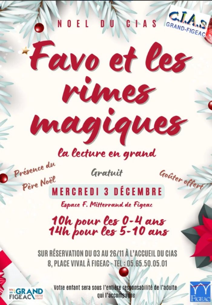 Figeac : Noël du Centre social : Favo et les rimes magiques