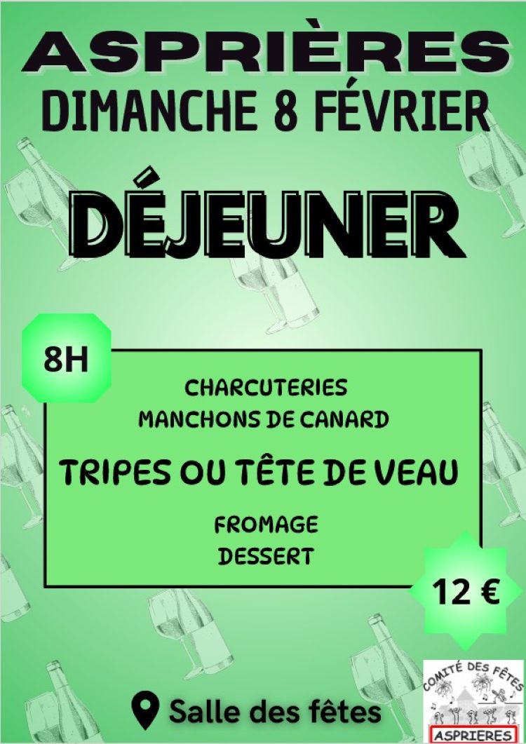 Déjeuner Tripoux à Asprières