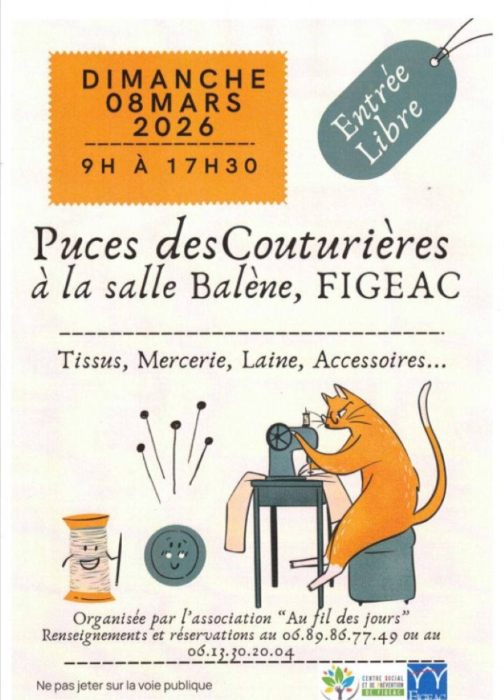 Figeac : Puces des couturières à Figeac