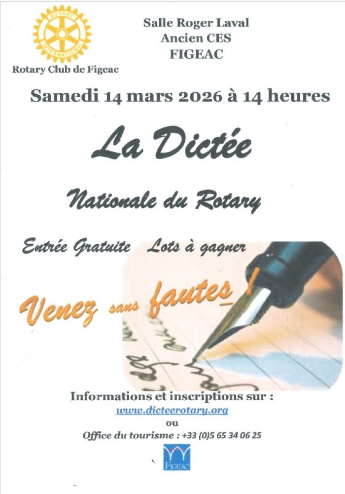 Figeac : La dictée nationale  avec le Rotary Club Figeac