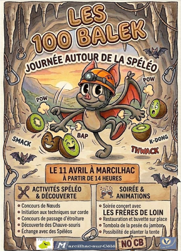 Les 100 Balek à Marcilhac, journée autour de la spéléo !