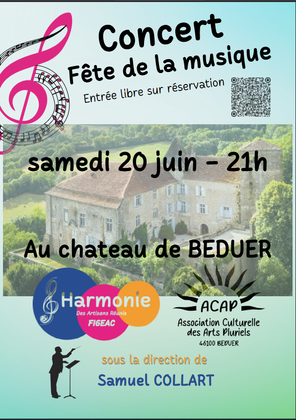 Figeac : Concert de la Fête de la musique au château de Béduer