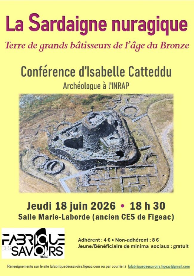 Figeac : Conférence à Figeac,  la Sardaigne nuragique