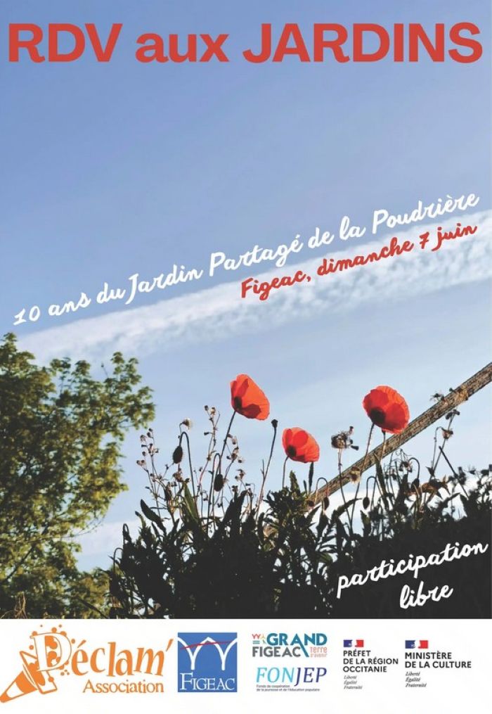 Figeac : Rendez-vous aux jardins : 10 ans du Jardin Partagé de la Poudrière à Figeac !