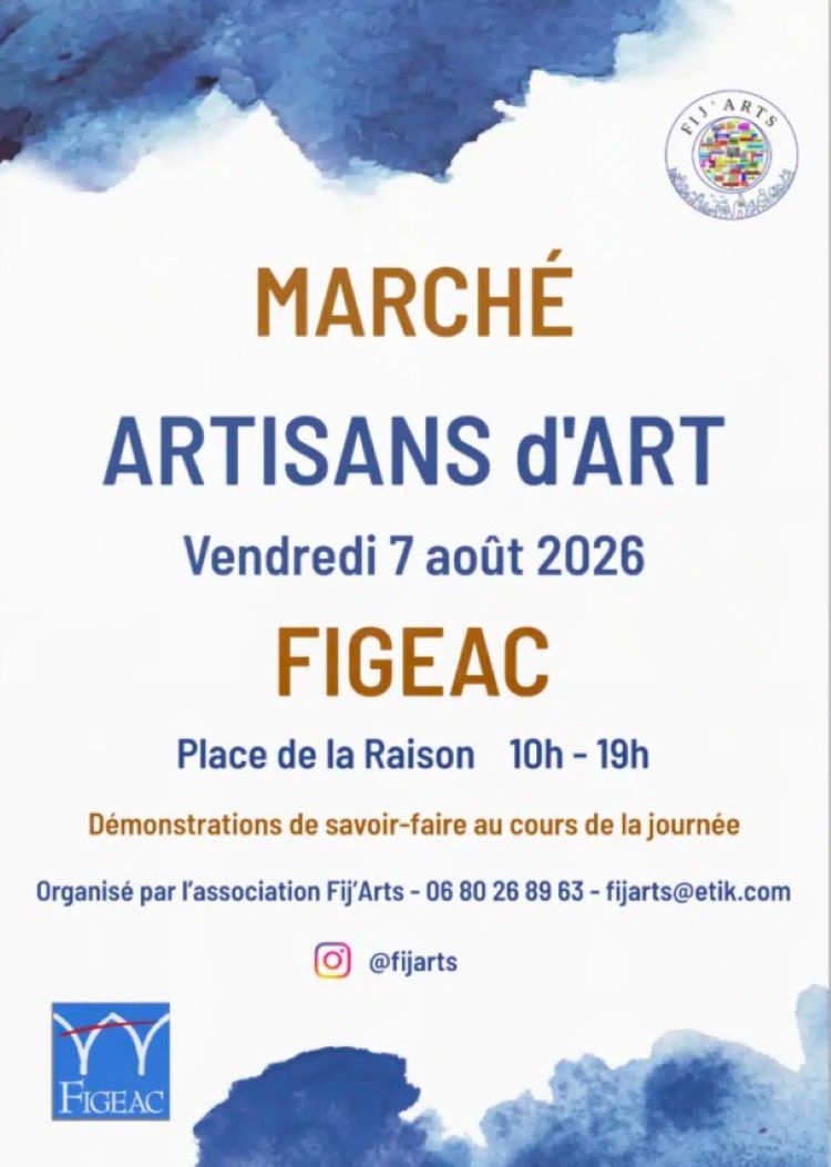 Figeac : Fij'art : marché d’art et d'artisanat d’art à Figeac