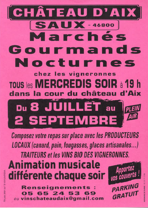 Figeac : Soirée Marché de producteurs et concert 
