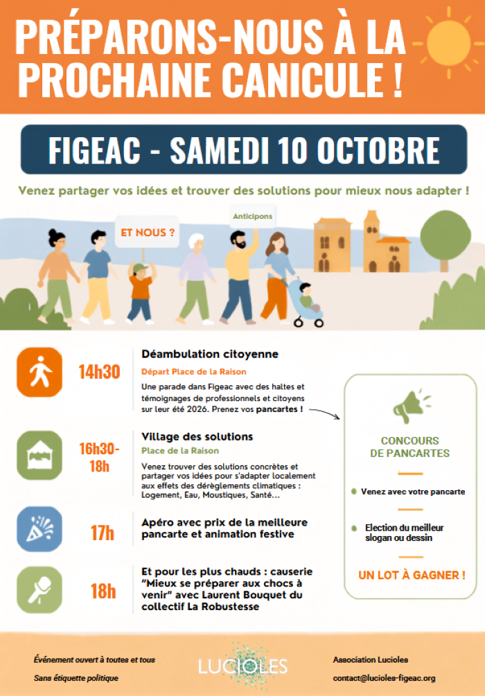 Figeac : Rencontres : Préparons-nous à la prochaine canicule !