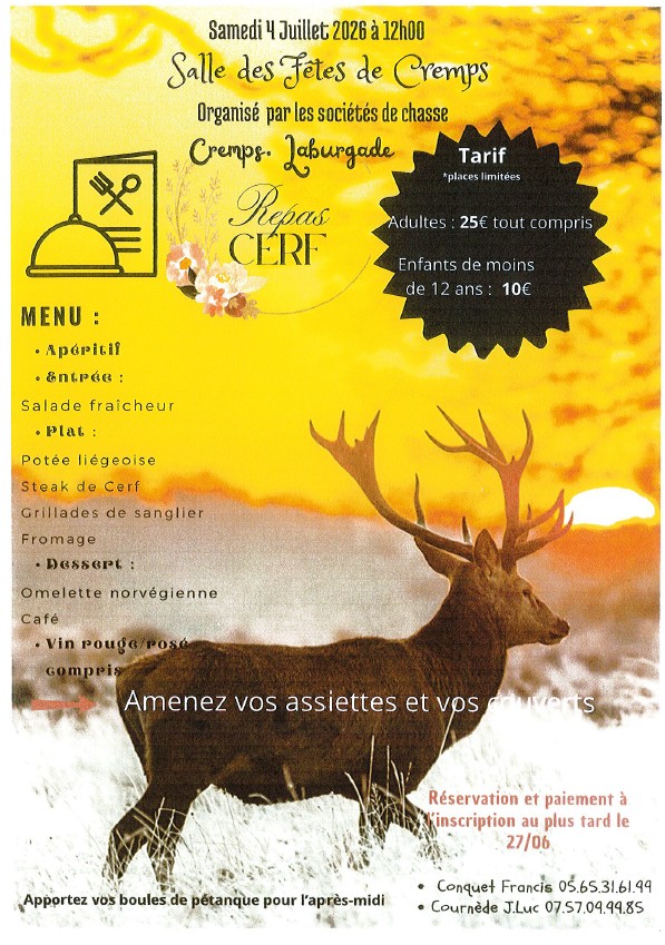 Figeac : Repas Cerf