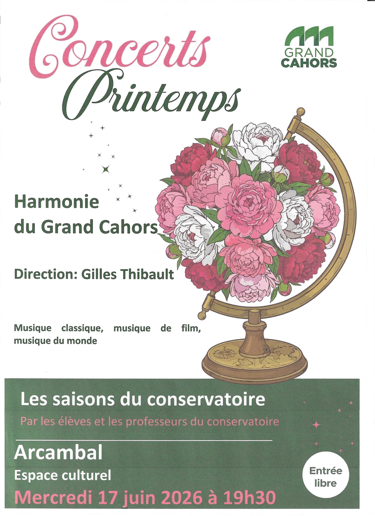 Figeac : Concert à Arcambal : Harmonie du Grand Cahors
