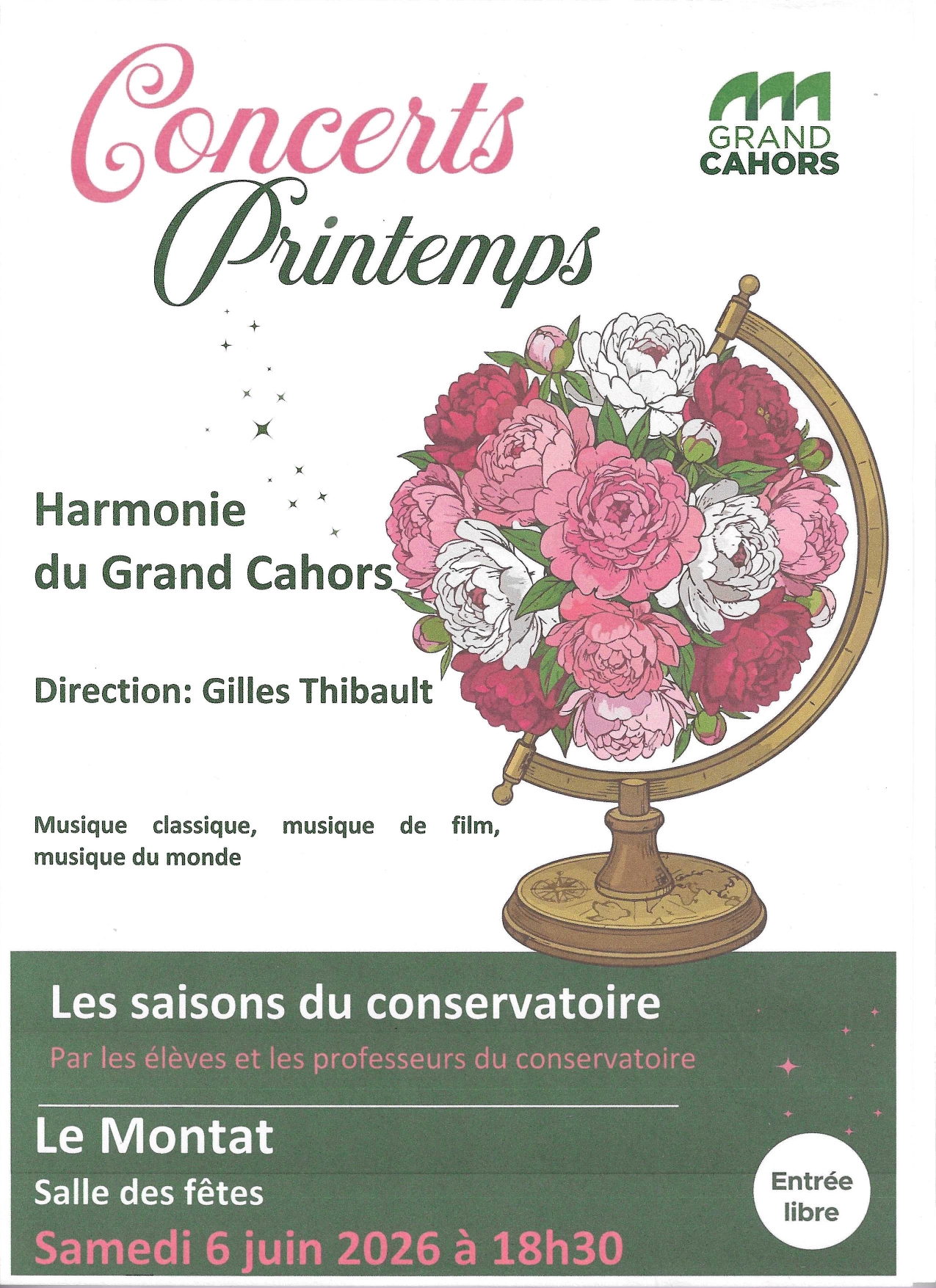 Figeac : Concert de l'harmonie du Grand Cahors au Montat