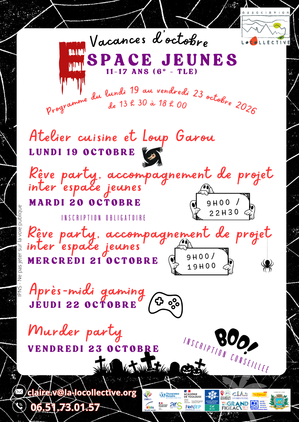 Figeac : Vacances d'octobre à l'Espace jeunes à Cajarc