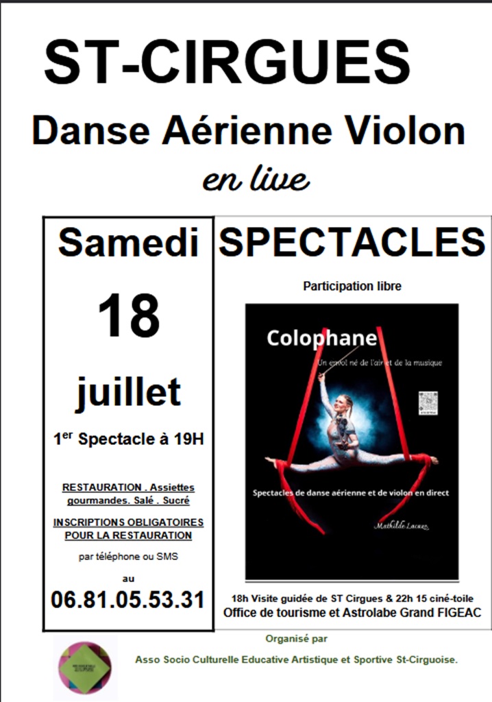 Figeac : Spectacle de Danse aérienne avec violons 