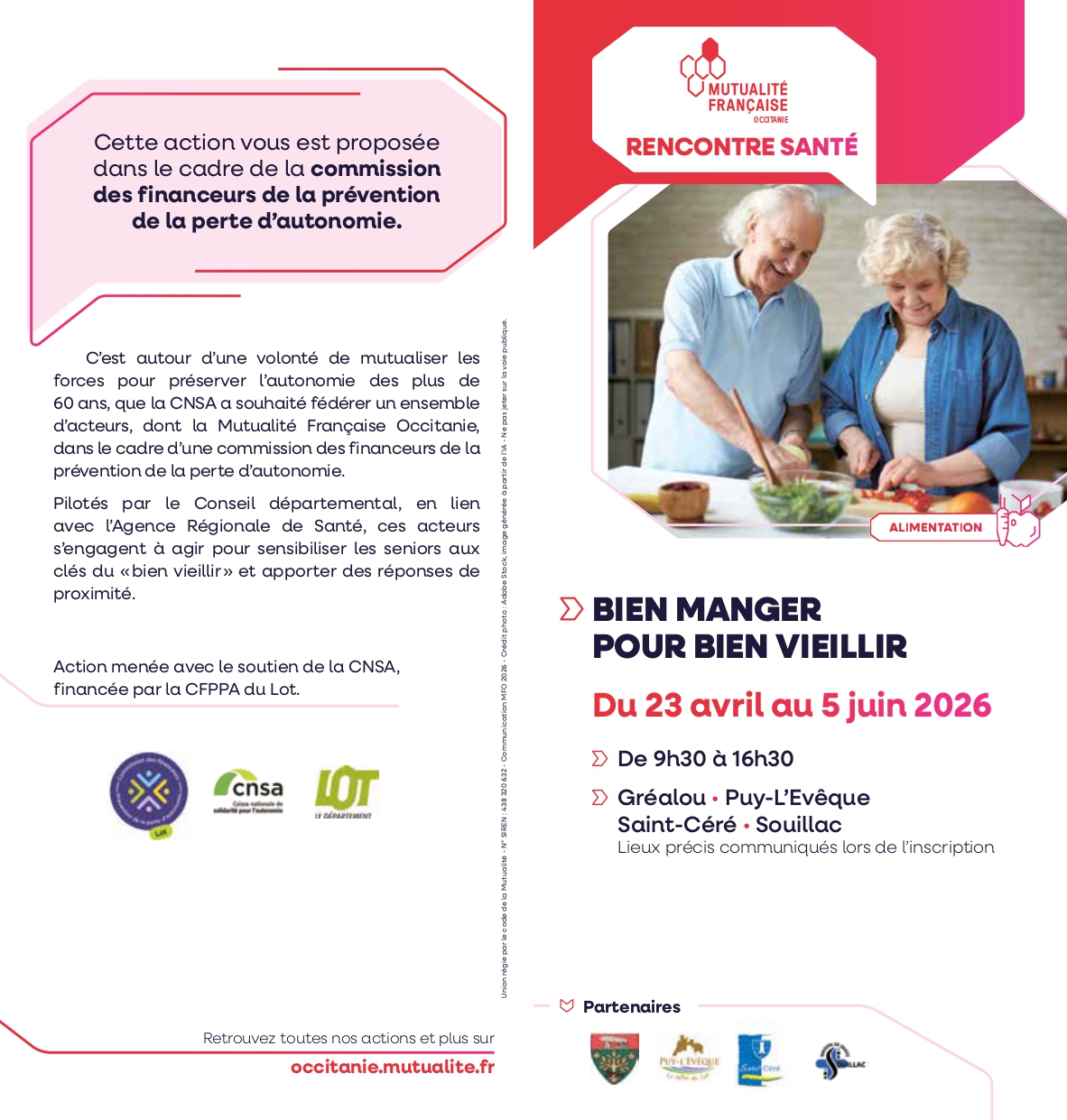 Figeac : Atelier «Bien Manger pour Bien Vieillir»