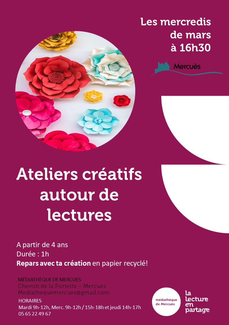 Ateliers créatifs autour de lectures