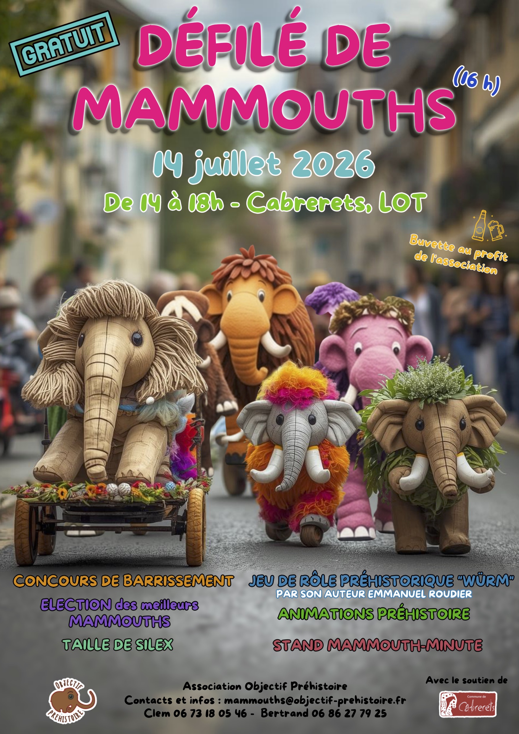 Figeac : Défilé de Mammouths