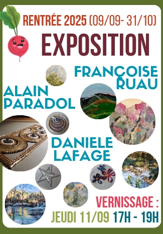 Exposition au Magasin Les giroflées à Figeac