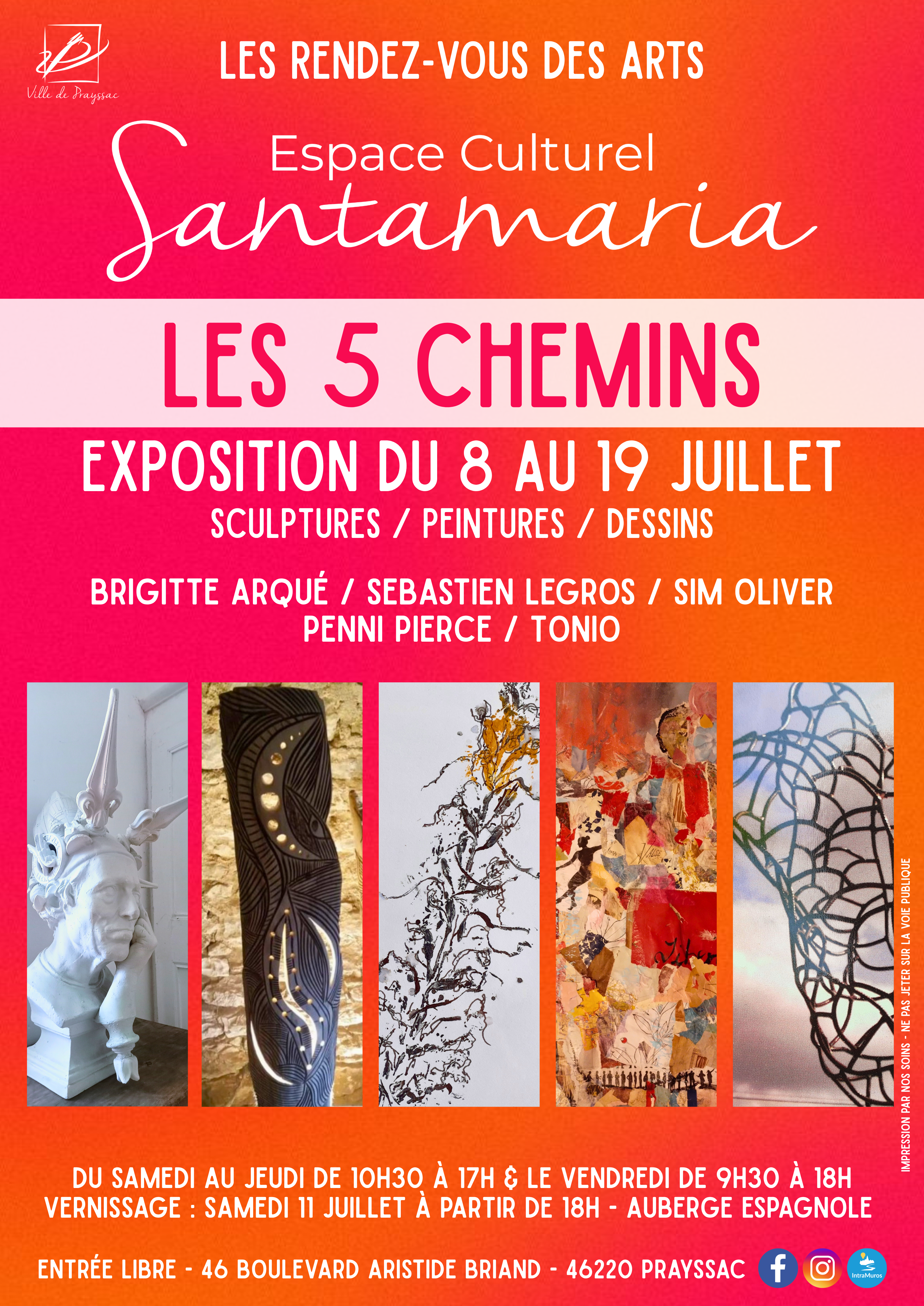 Exposition à Santamaria : Les 5 chemins