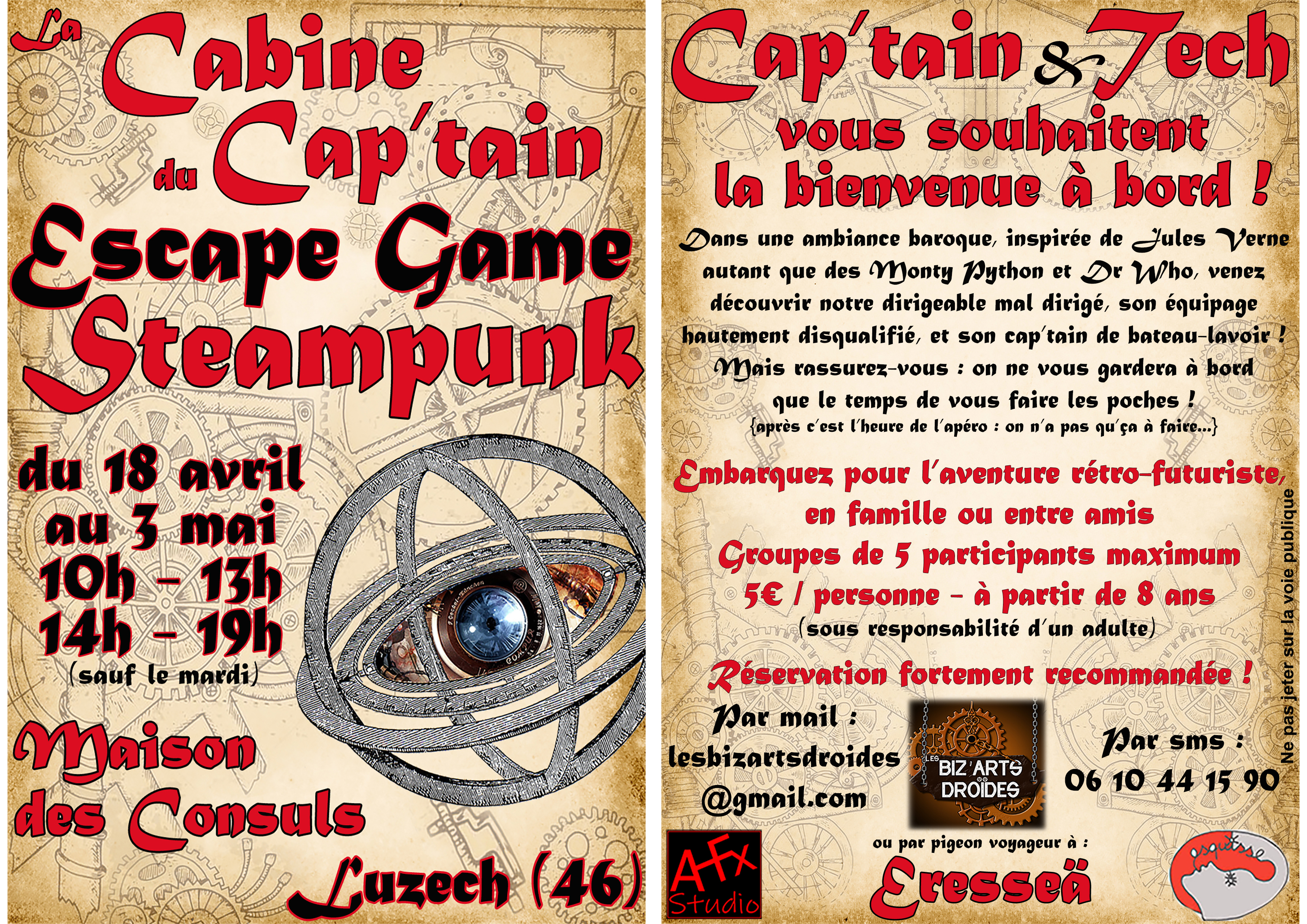 Figeac : La Cabine du Cap’tain - Escape Game Steampunk