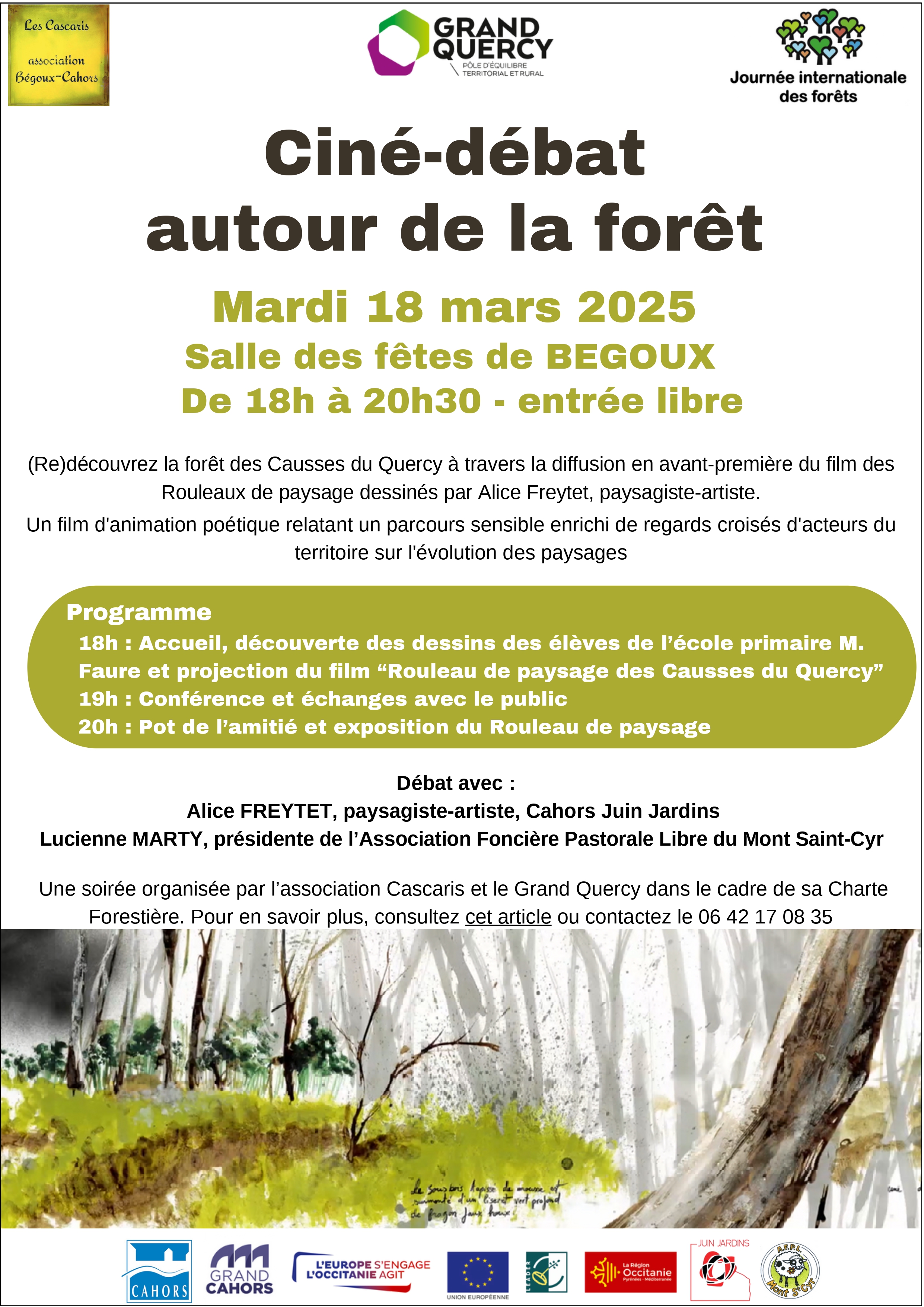 Ciné-débat autour de la forêt à Bégoux