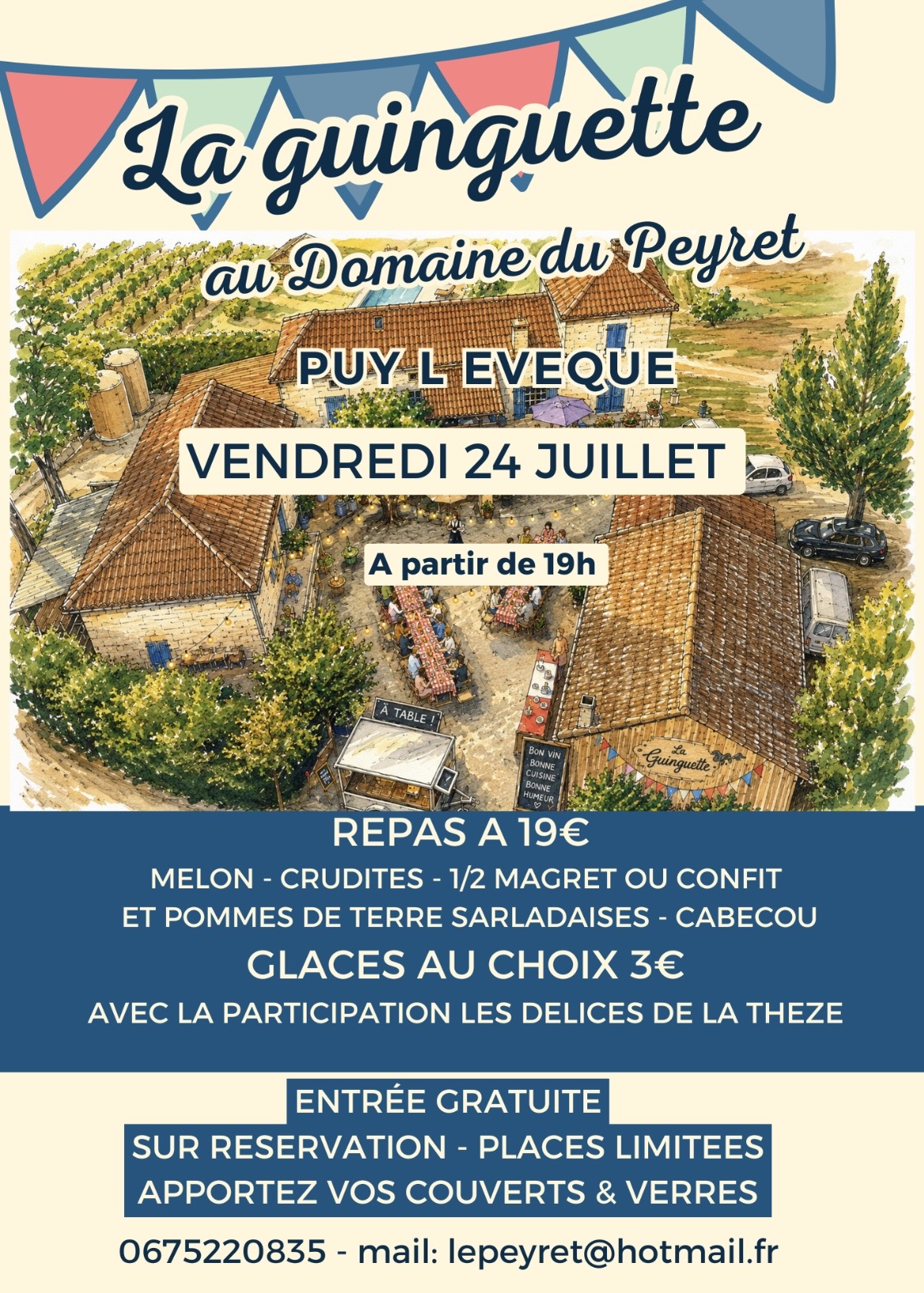 Figeac : Guinguette au Domaine du Peyret