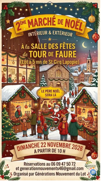 Figeac : Marché de Noël à Tour-de-Faure
