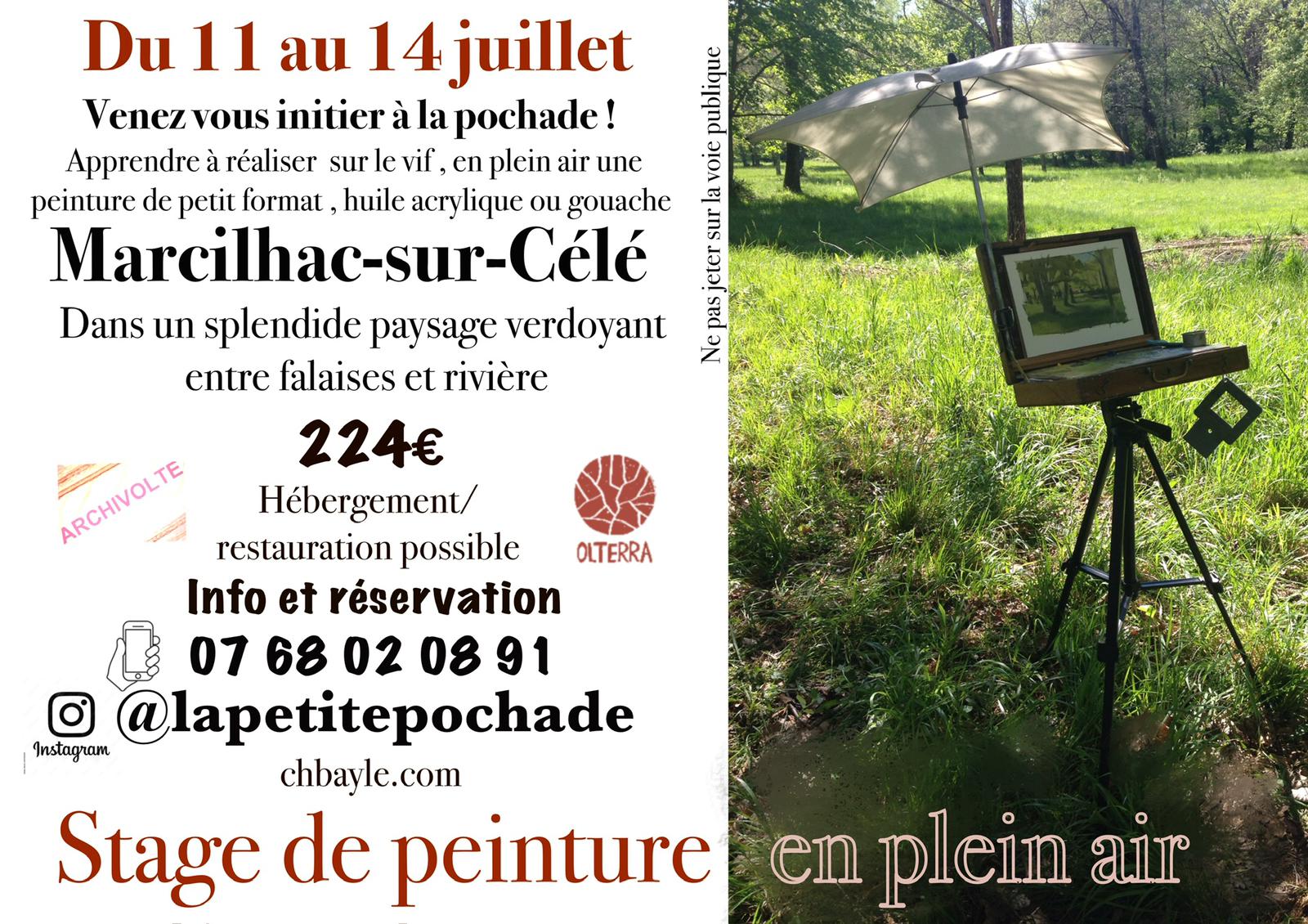 Figeac : Stage de peinture en plein air à  Marcilhac-sur-Célé