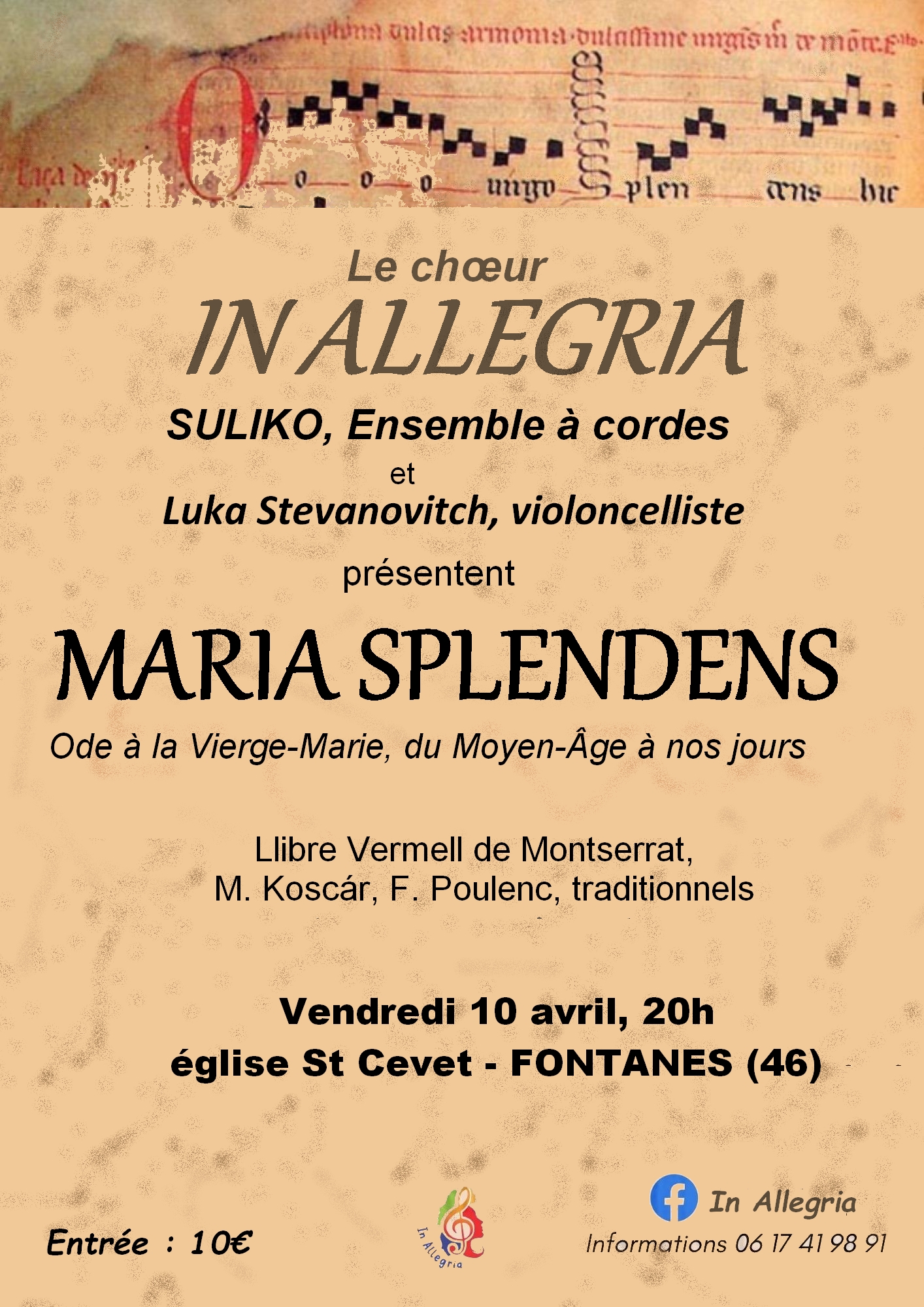 Figeac : Concert de la chorale In Allegria : 